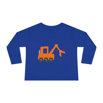 Boys Long Sleeve Cotton Top Transport Construction Truck, Boys Tops, Boys Cotton Tee, Boys Toddler Tops, Boys Clothing, Made in the USA | Pippa + June