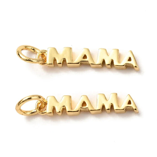 Gold Mama charm for jewelry gift from Magnolias Home Decor