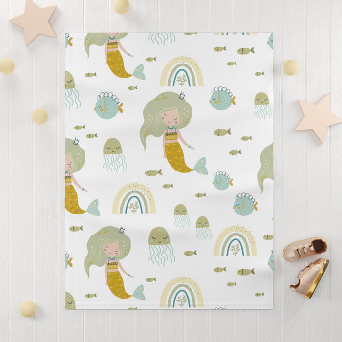 Girls Blanket Mermaid Ocean, Baby Girl Toddler Binkie | Pippa + June