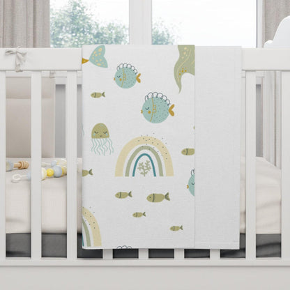 Girls Blanket Mermaid Ocean, Baby Girl Toddler Binkie | Pippa + June