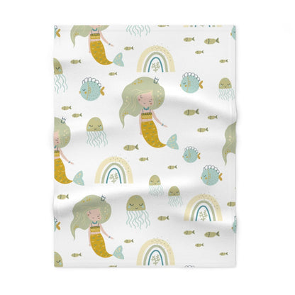 Girls Blanket Mermaid Ocean, Baby Girl Toddler Binkie | Pippa + June