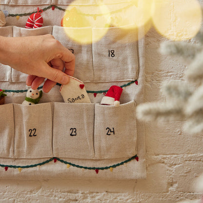 Merry Christmas Linen Advent Calendar