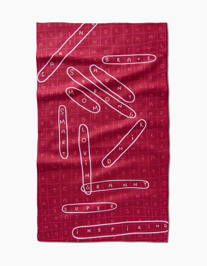 Mom Search Tea Towel