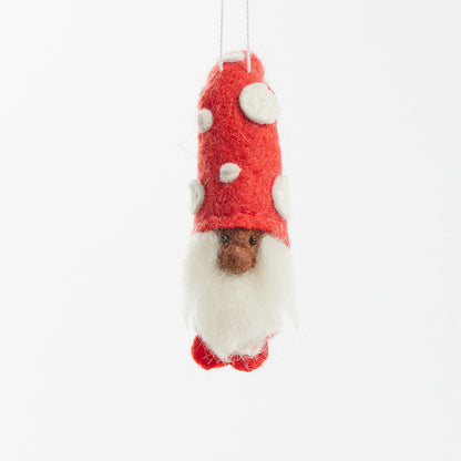 Mushroom Dot Gnome Ornament