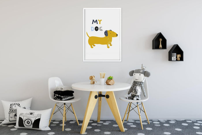 Kids Art Print Modern Cute Doggy, Kids Wall Art, Nursery Art Prints, Kids Wall Decor, Nursery Wall Art, Kids Modern Art Prints, Kids Bedroom Wall Decor, Made in the USA | Pippa + June