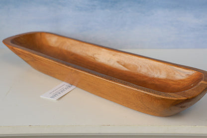 Natural Teak Oval Bowl