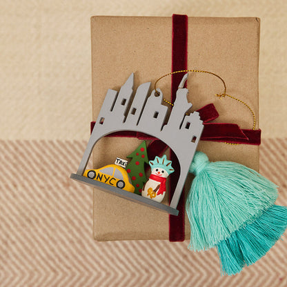 New York City Sightseeing Wood Ornament