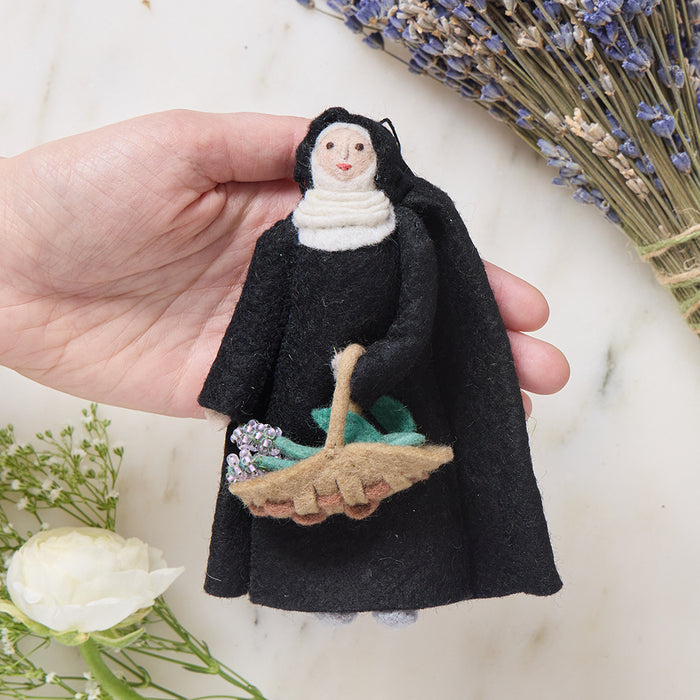 Nun with Lavender Ornament