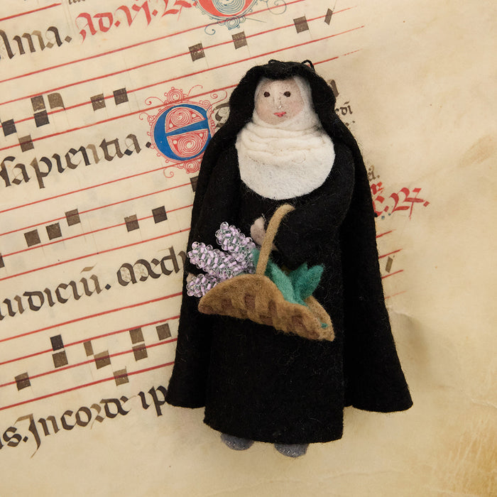 Nun with Lavender Ornament