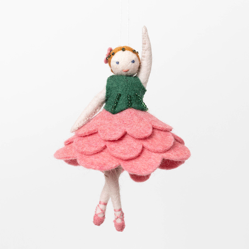Nutcracker Flower Ballerina Ornament - Light