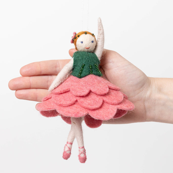 Nutcracker Flower Ballerina Ornament - Light