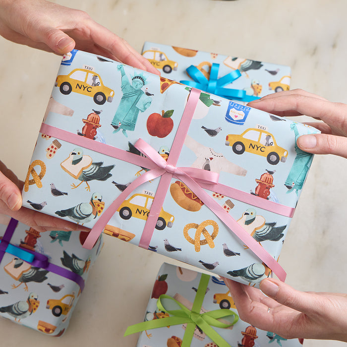 NYC Pigeons Wrapping Paper Sheets - Set of 4