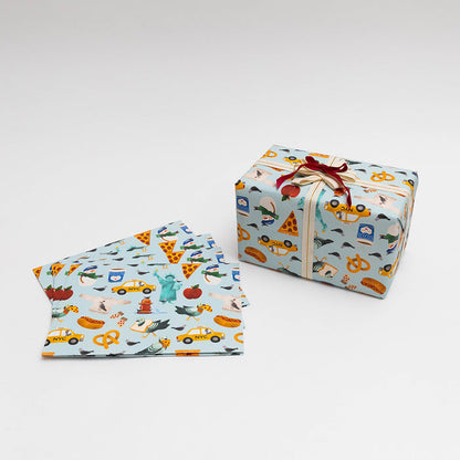 NYC Pigeons Wrapping Paper Sheets - Set of 4