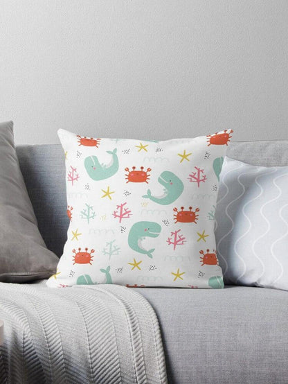 Kids Throw Pillow Nautical Ocean, Kids Bedding, Kids Nursery Decor and Accessories, Made in the USA | Pippa + June