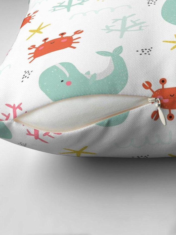 Kids Throw Pillow Nautical Ocean, Kids Bedding, Kids Nursery Decor and Accessories, Made in the USA | Pippa + June