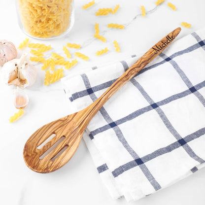 Olive Wood Handmade Slotted Spoon