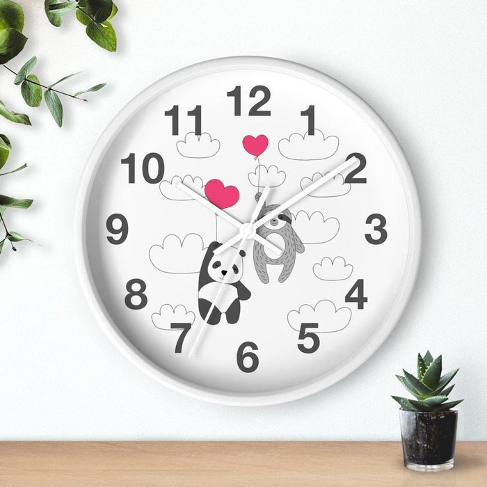 Nursery Wall Clock No Ticking Animals, Kids Wall Clock, Nursery Large Wall Clock, Silent Nursery Wall Clock, Kids Wall Decor | Pippa + June