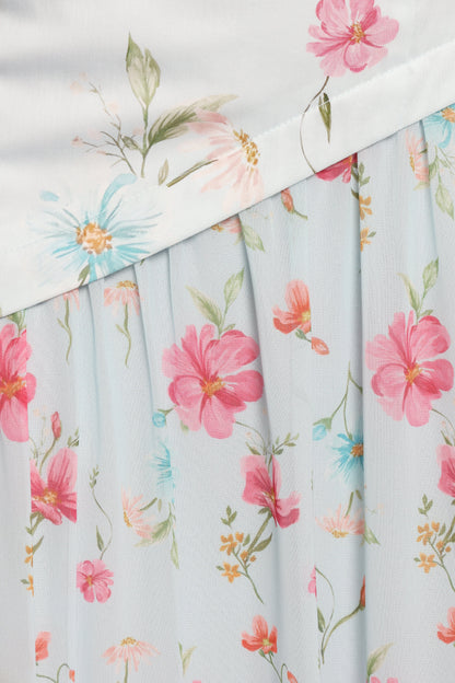 Renata Maxi Dress - Blue Floral