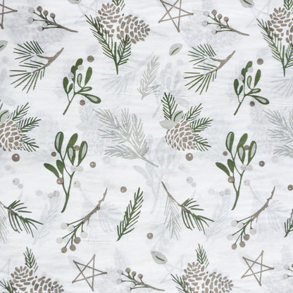 Pinecones and Winter Greeneries Patterned Tissue Paper