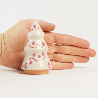 Pink Painted Ceramic Christmas Tree
