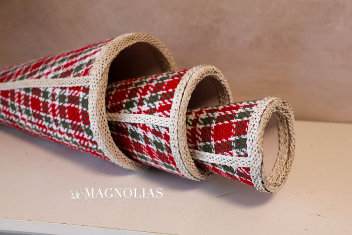 Plaid Cone Tree Set of 3