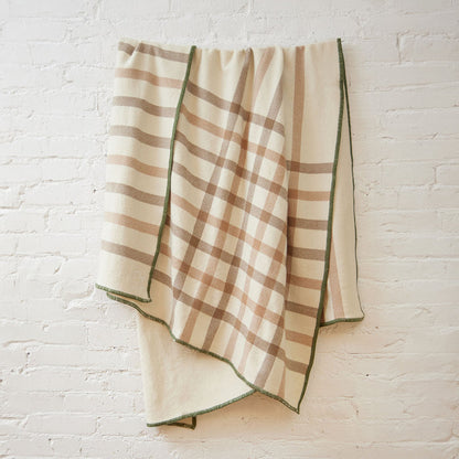 Plaid Wool Blanket Throw