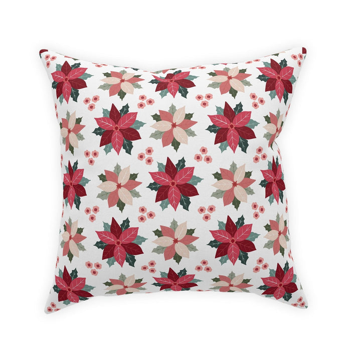 Christmas Throw Pillows Pointsettias, Holiday Decorative Pillows, Farmhouse Christmas Throw Pillows, Sofa Pillows, Bed Pillows, Seasonal Cushions, Pillow Covers, Made in the USA | Pippa + June