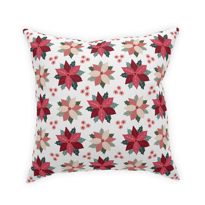 Christmas Throw Pillows Pointsettias, Holiday Decorative Pillows, Farmhouse Christmas Throw Pillows, Sofa Pillows, Bed Pillows, Seasonal Cushions, Pillow Covers, Made in the USA | Pippa + June