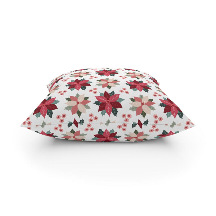 Christmas Throw Pillows Pointsettias, Holiday Decorative Pillows, Farmhouse Christmas Throw Pillows, Sofa Pillows, Bed Pillows, Seasonal Cushions, Pillow Covers, Made in the USA | Pippa + June