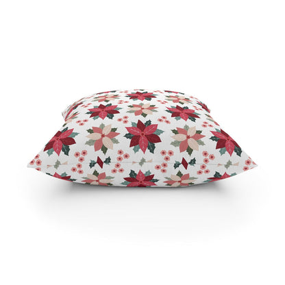 Christmas Throw Pillows Pointsettias, Holiday Decorative Pillows, Farmhouse Christmas Throw Pillows, Sofa Pillows, Bed Pillows, Seasonal Cushions, Pillow Covers, Made in the USA | Pippa + June