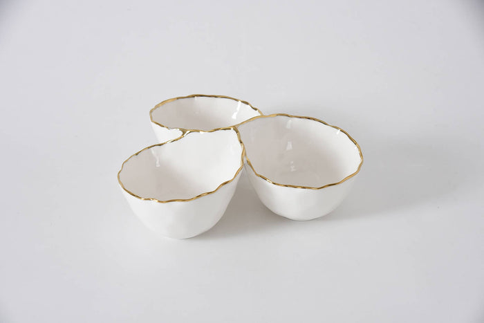 Porcelain 3 Section Server