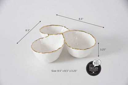 Porcelain 3 Section Server