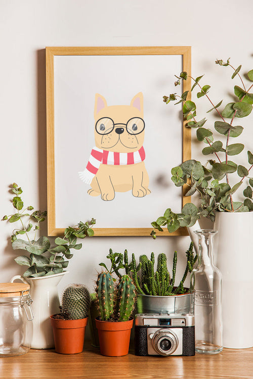 Kids Wall Art Cute Doggy, Kids Art Print, Nursery Wall Art, Nursery Print, Made in the USA | Pippa + June