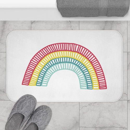 Kids Bath Mat Rainbow, Kids Bathroom Decor, Kids Shower Curtain | Pippa + June