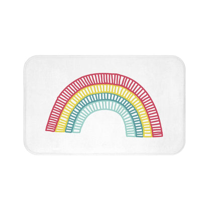 Kids Bath Mat Rainbow, Kids Bathroom Decor, Kids Shower Curtain | Pippa + June