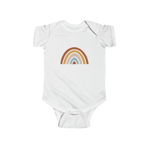 Baby Cotton Onesie Neutral Rainbow, Baby Romper, Baby Sleepsuit | Pippa + June