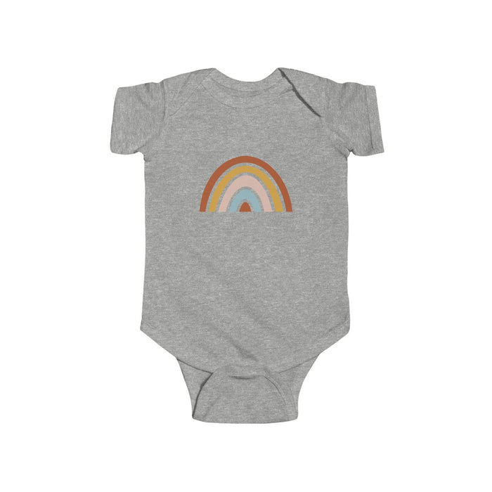 Baby Cotton Onesie Neutral Rainbow, Baby Romper, Baby Sleepsuit | Pippa + June