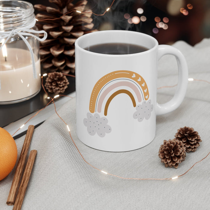 Kids Ceramic Mug Neutral Rainbow, Kids Drinkware Tabletop | Pippa + June