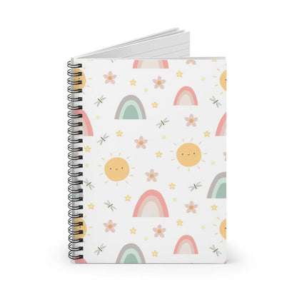 Girls Journal Notebook Rainbows, Girls Journal, Girls Stationary, Girls School Supplies, Girls Diary, Girls Home School Workbooks, Made in USA | Pippa + June