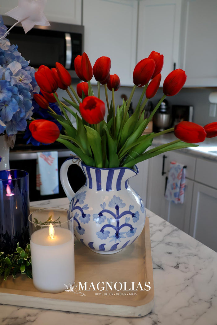 Red Spring Real Touch Tulip Bundle