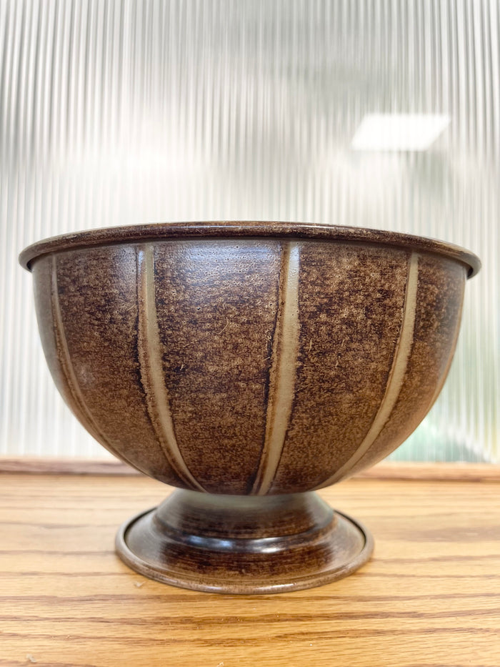 Ribbed Tin Compote Pot