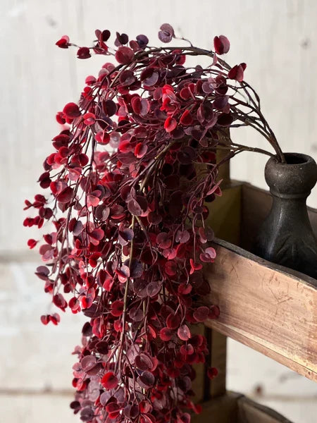 Rushing Red Leaves Hanging Stem