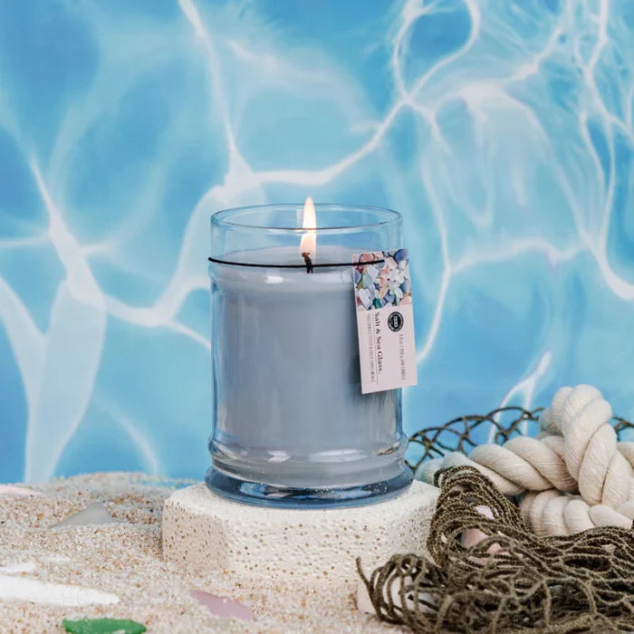 Bridgewater Salt and Sea Glass candle sea salt aquatic coastal home fragrance gift from Magnolias Home Decor