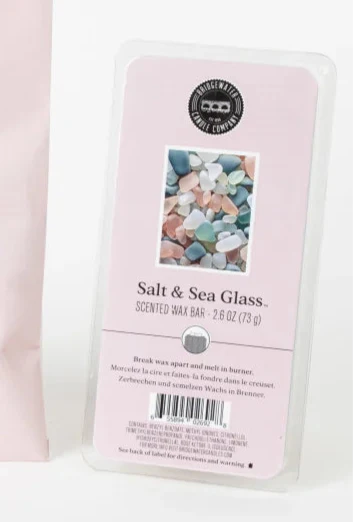 Bridgewater Salt and Sea Glass wax bar sea salt aquatic coastal home fragrance gift from Magnolias Home Decor