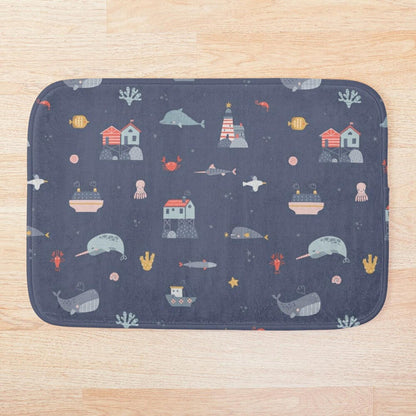 Boys Bath Mat Ocean Nautical, Boys Bath Rug, Boys Bathroom Decor & Accessories | Pippa + June