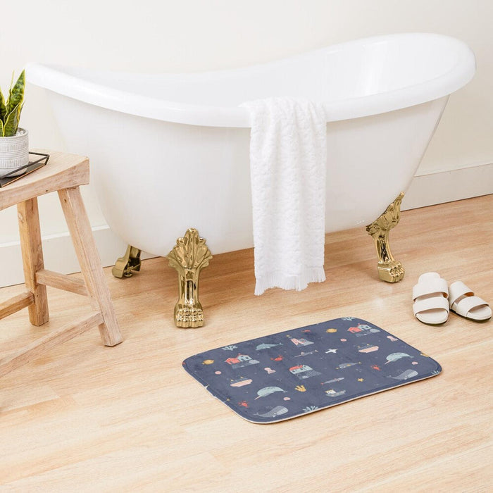Boys Bath Mat Ocean Nautical, Boys Bath Rug, Boys Bathroom Decor & Accessories | Pippa + June