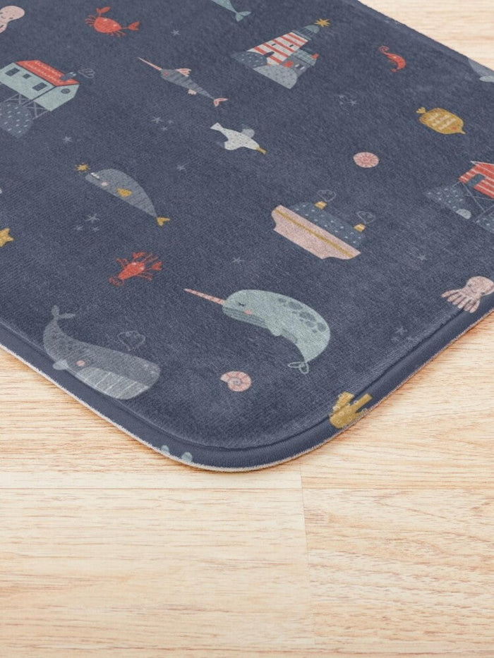 Boys Bath Mat Ocean Nautical, Boys Bath Rug, Boys Bathroom Decor & Accessories | Pippa + June