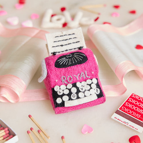 Secret Love Pink Typewriter Ornament