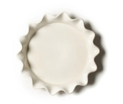 Signature White Ruffle Pie Dish (Small)