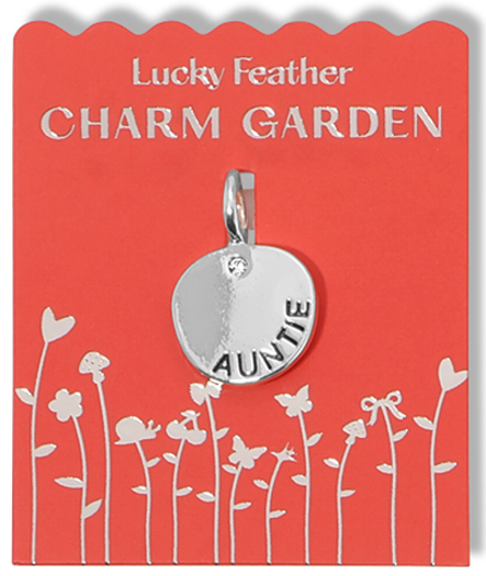 Silver Auntie charm for jewelry gift from Magnolias Home Decor